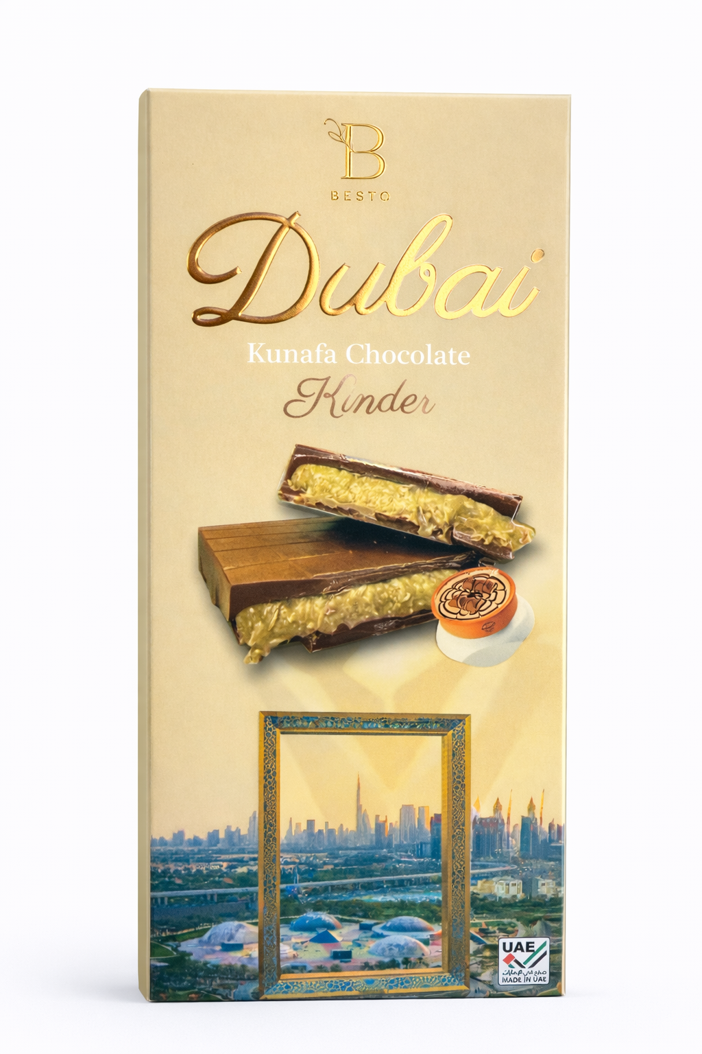 Dubai Kunafa Chocolate with Kinder