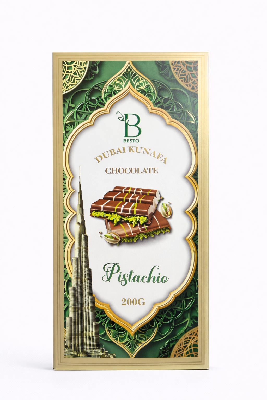 Dubai Signature Chocolate with Kunafa Pistachio