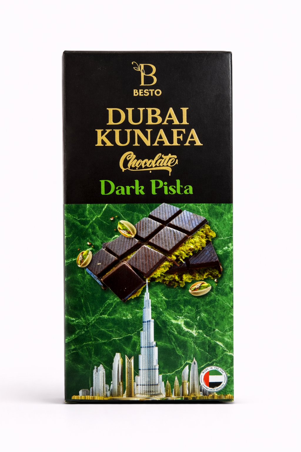 Dark Chocolate with Kunafa Pistachio