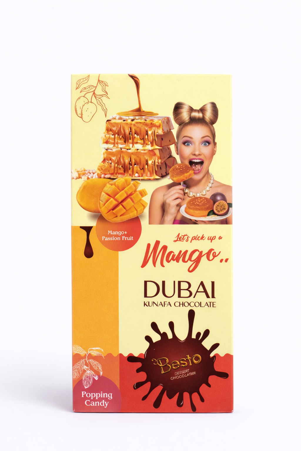 Dubai Chocolate with Mango Kunafa