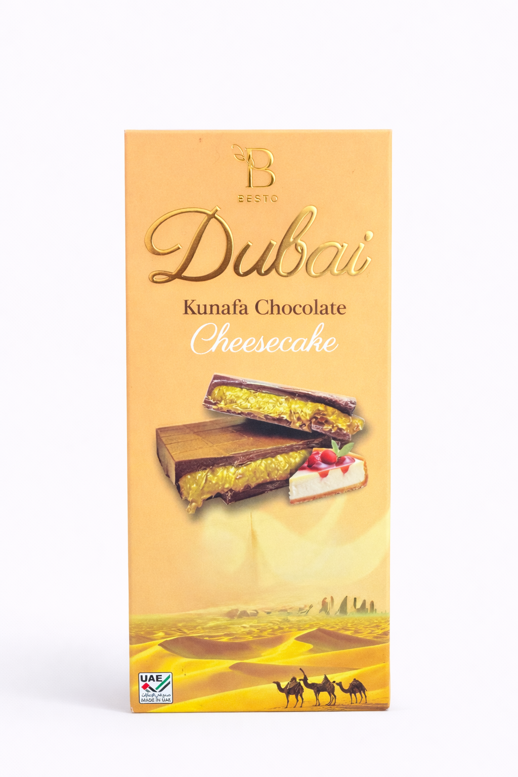 Dubai Chocolate with Kunafa Cheesecake