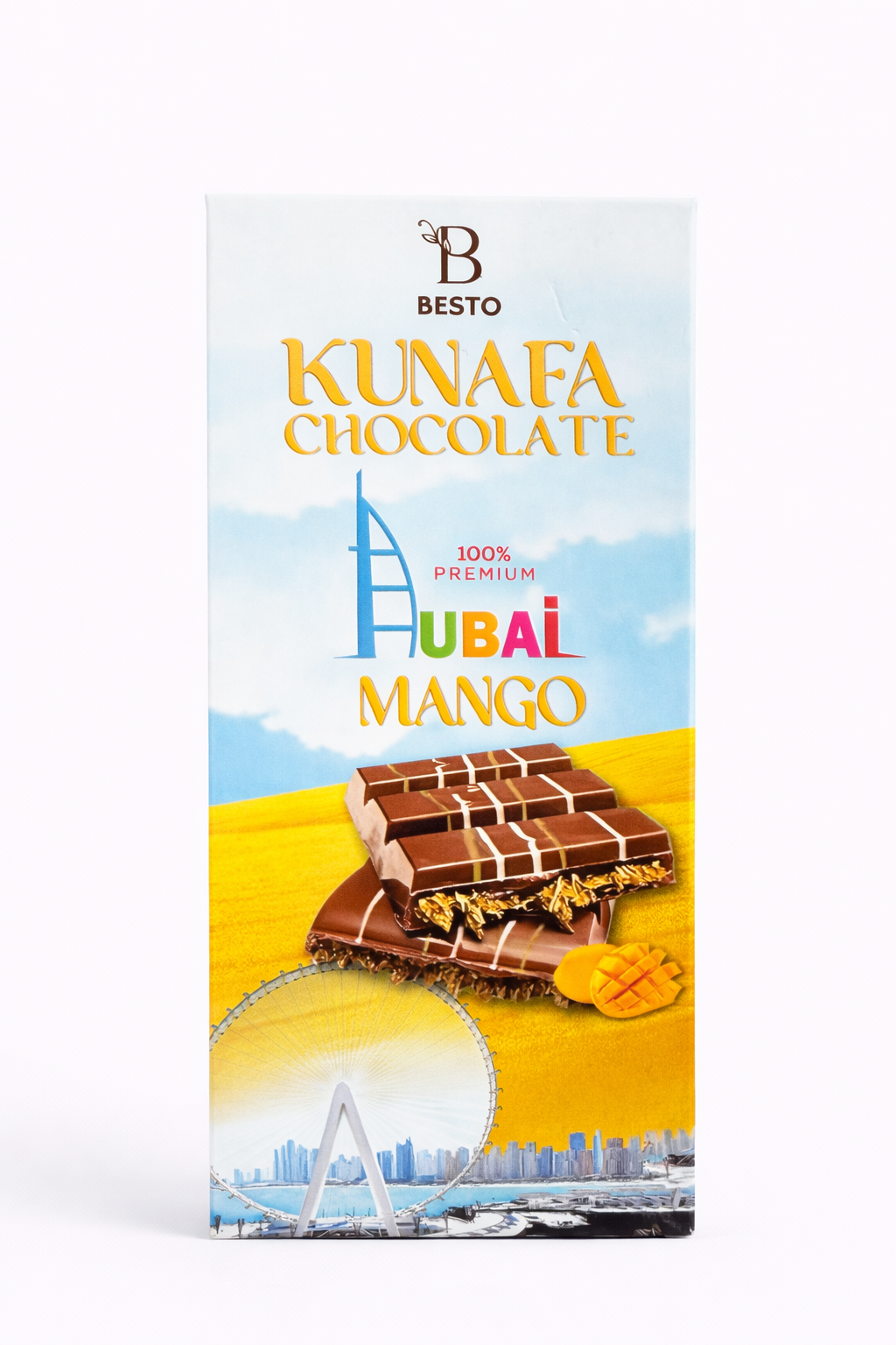 Dubai Chocolate with Kunafa Mango