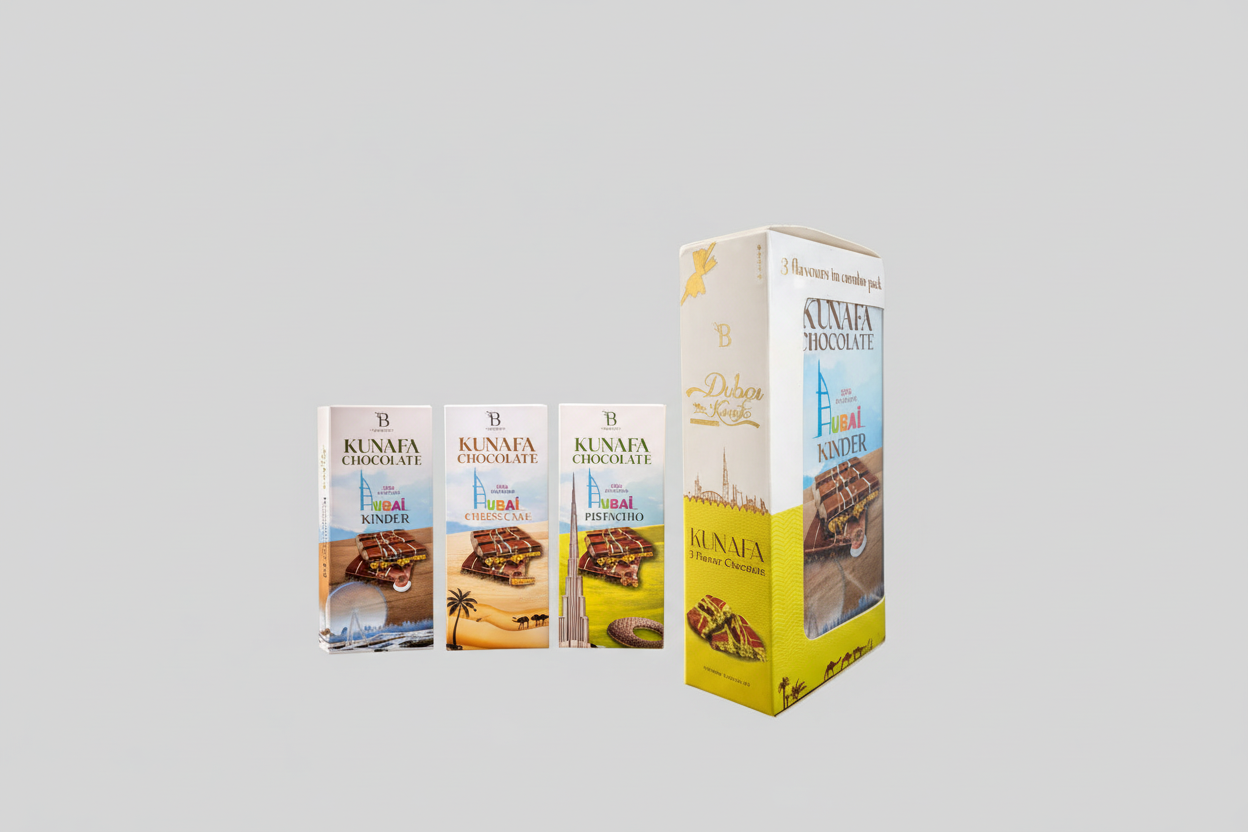 2 + 1 Chocolate Kunafa with Flavors